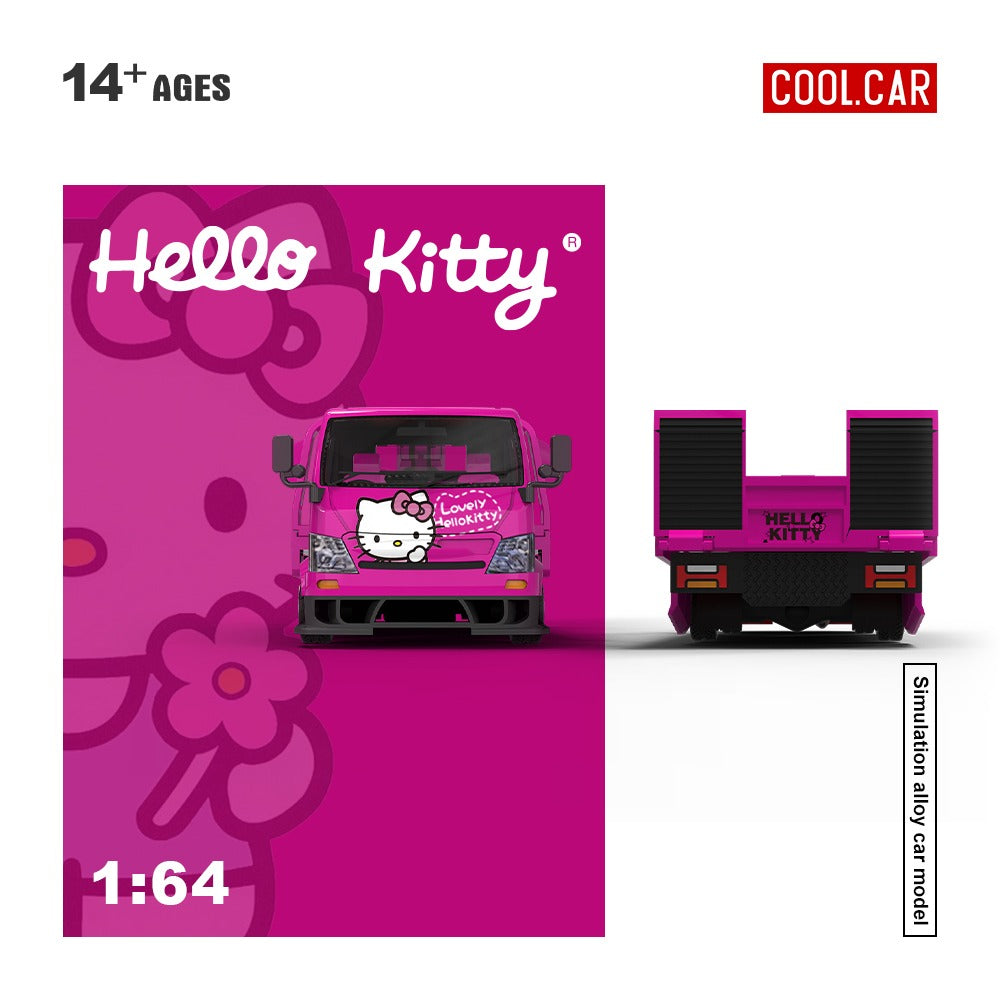Coolcar 1:64 H300 Car Transport Hauler Pink Hello Kitty Livery