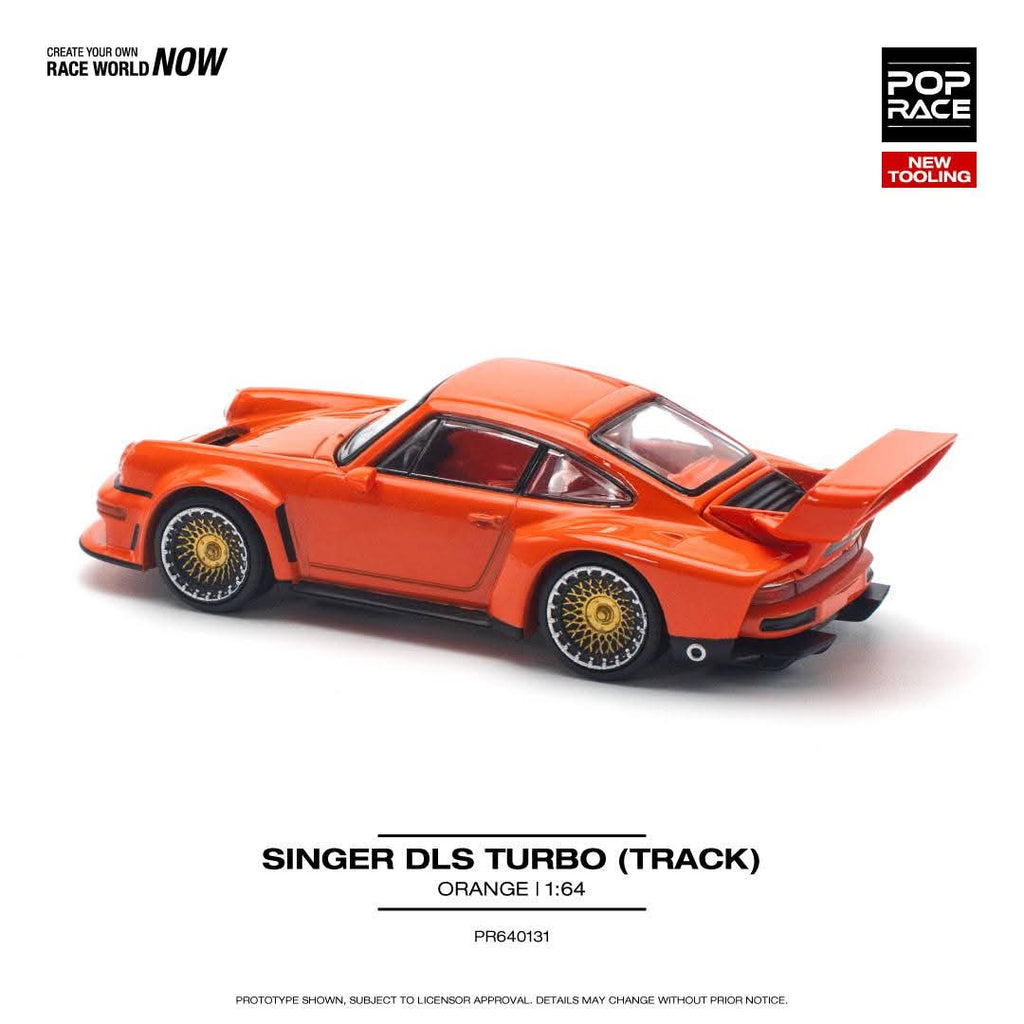 POP RACE 1/64 SINGER DLS TURBO (TRACK) ORANGE PR640131