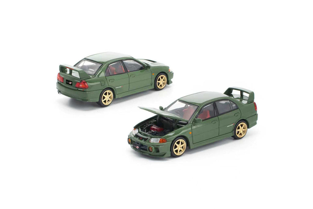 POP RACE 1/64 MITSUBISHI LANCER EVOLUTION IV GREEN (enigma exclusive edition) PRE022