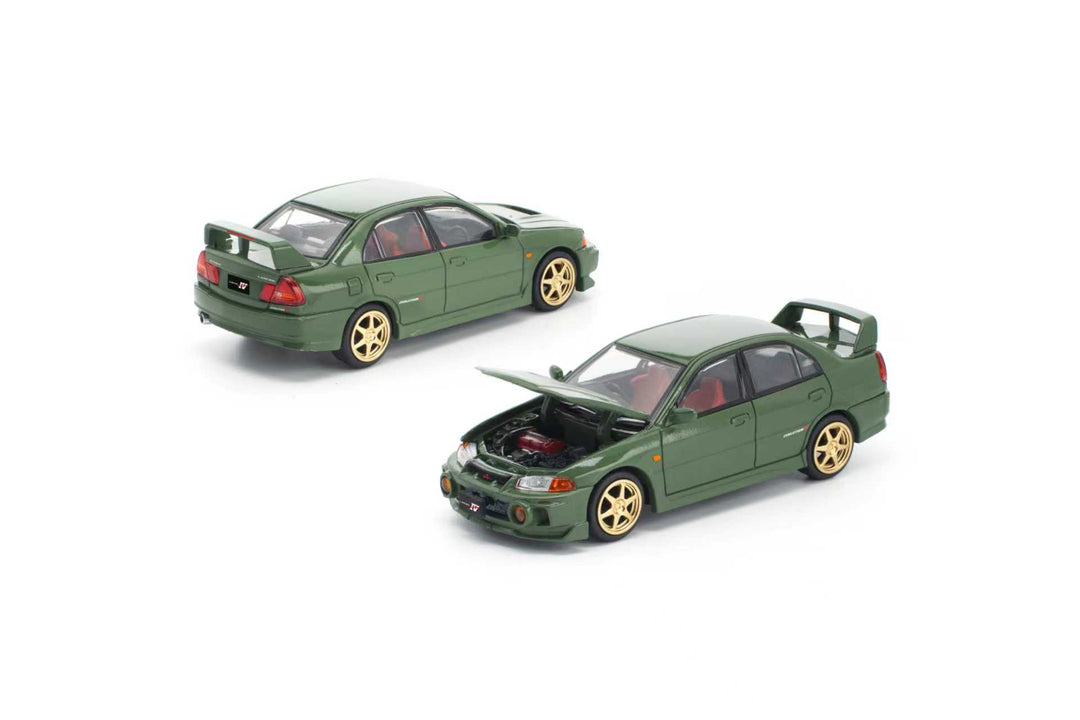 POP RACE 1/64 MITSUBISHI LANCER EVOLUTION IV GREEN (enigma exclusive edition) PRE022