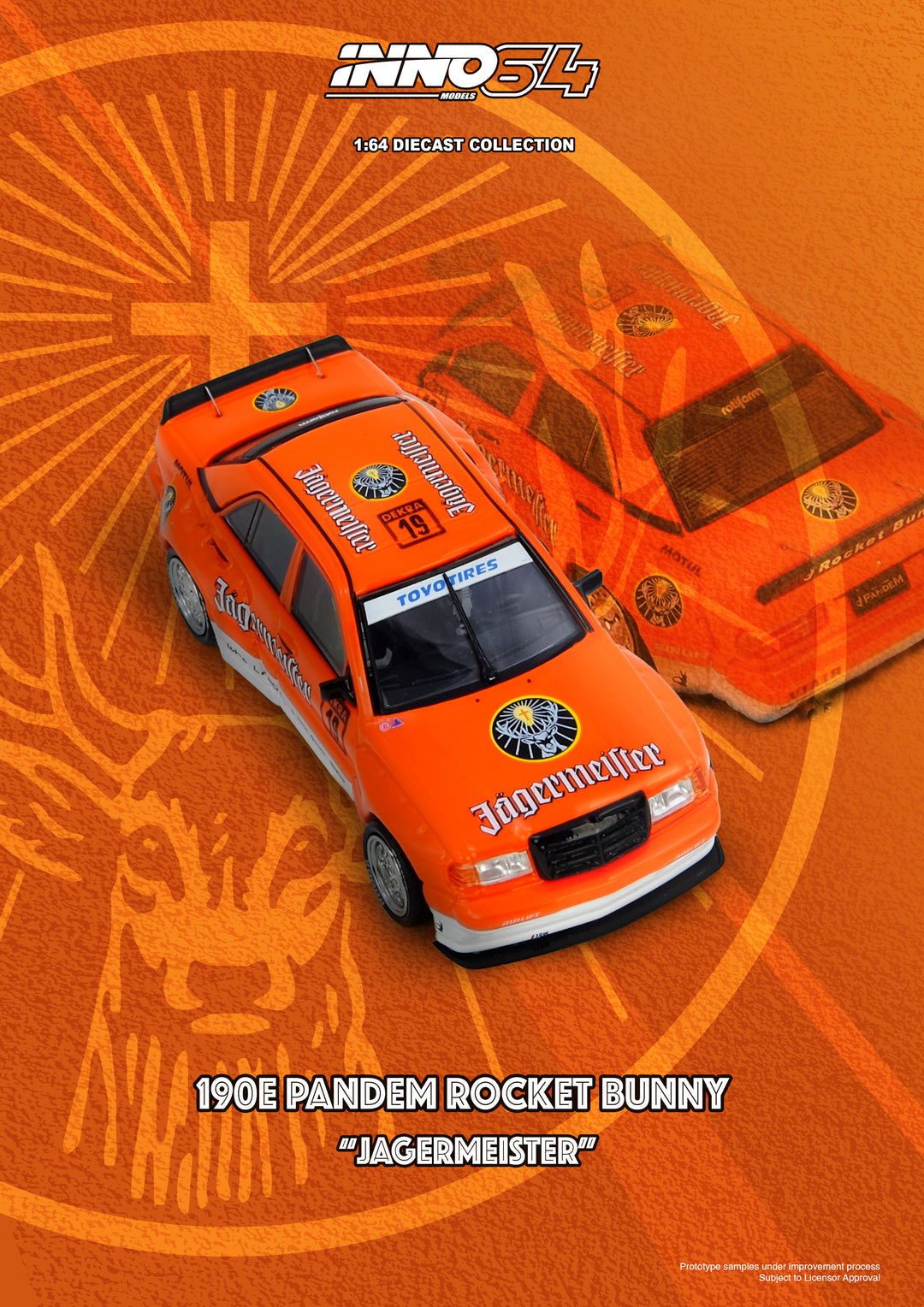 INNO64 1/64 PANDEM ROCKET BUNNY 190E JAGERMEISTER IN64-190EP-JGMT