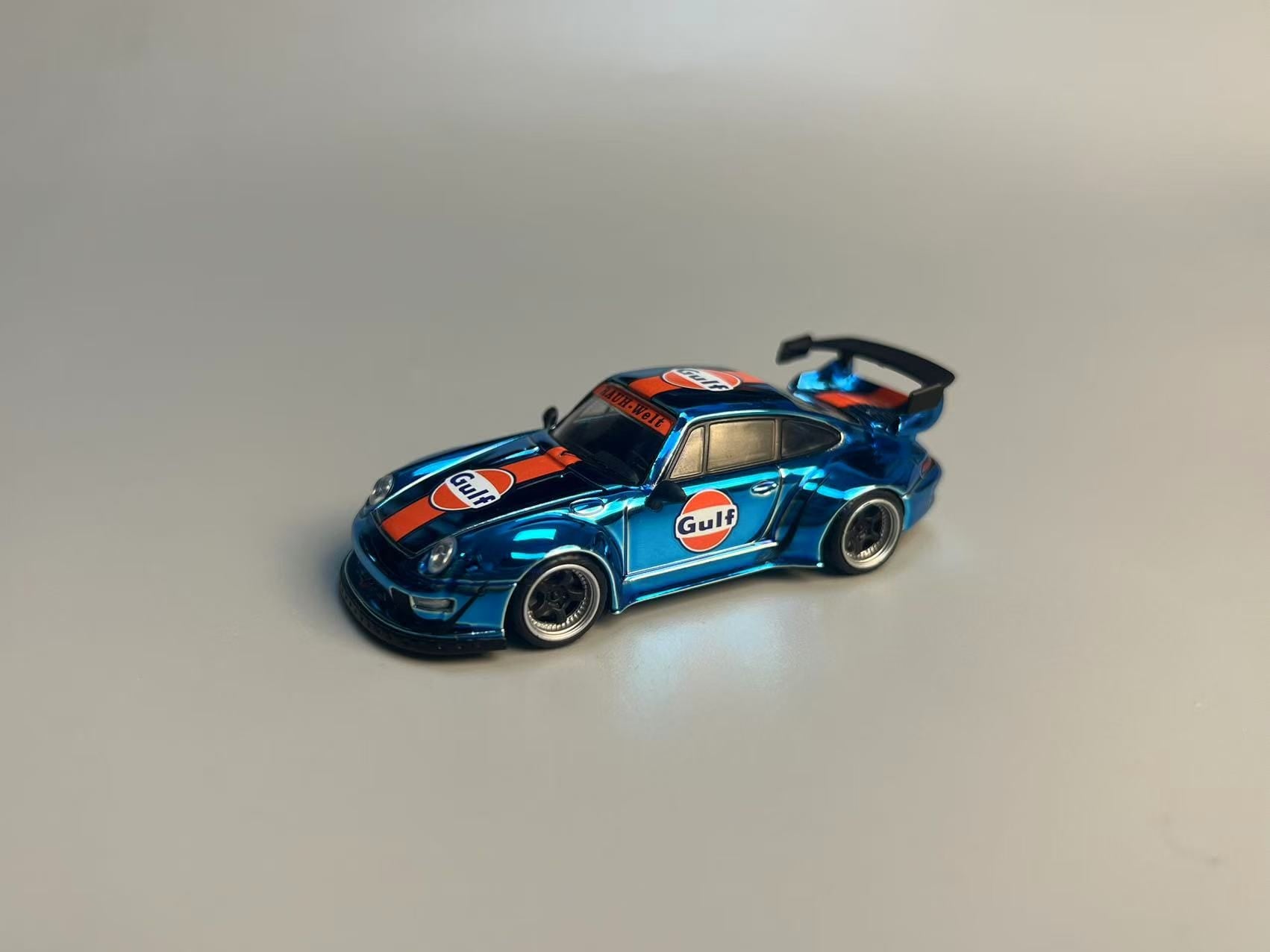 Flame 1:64 Porsche RWB 964 Diecast Model Gulf