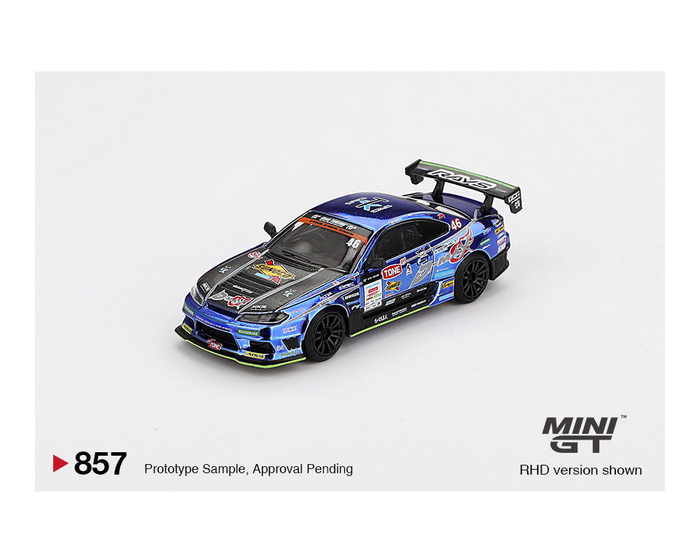 Mini GT 1:64 Japan Exclusive Nissan Silvia (S15) D-MAX Racing #46 2023 D1 Grand Prix – Limited Edition 857