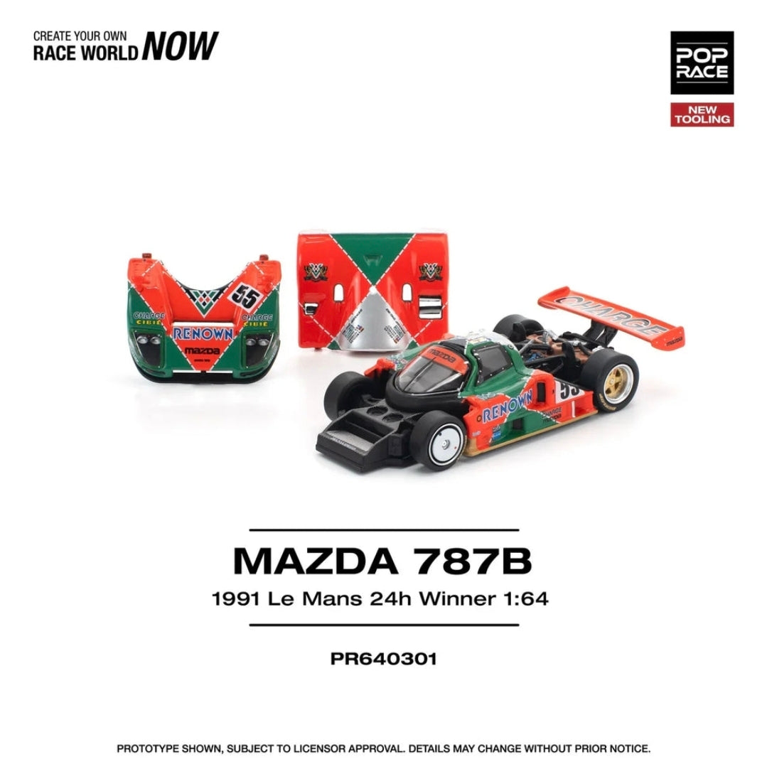 Pop Race - Mazda 787B 1991 Le Mans 24H Winner - Scale 1/64 PR64-301