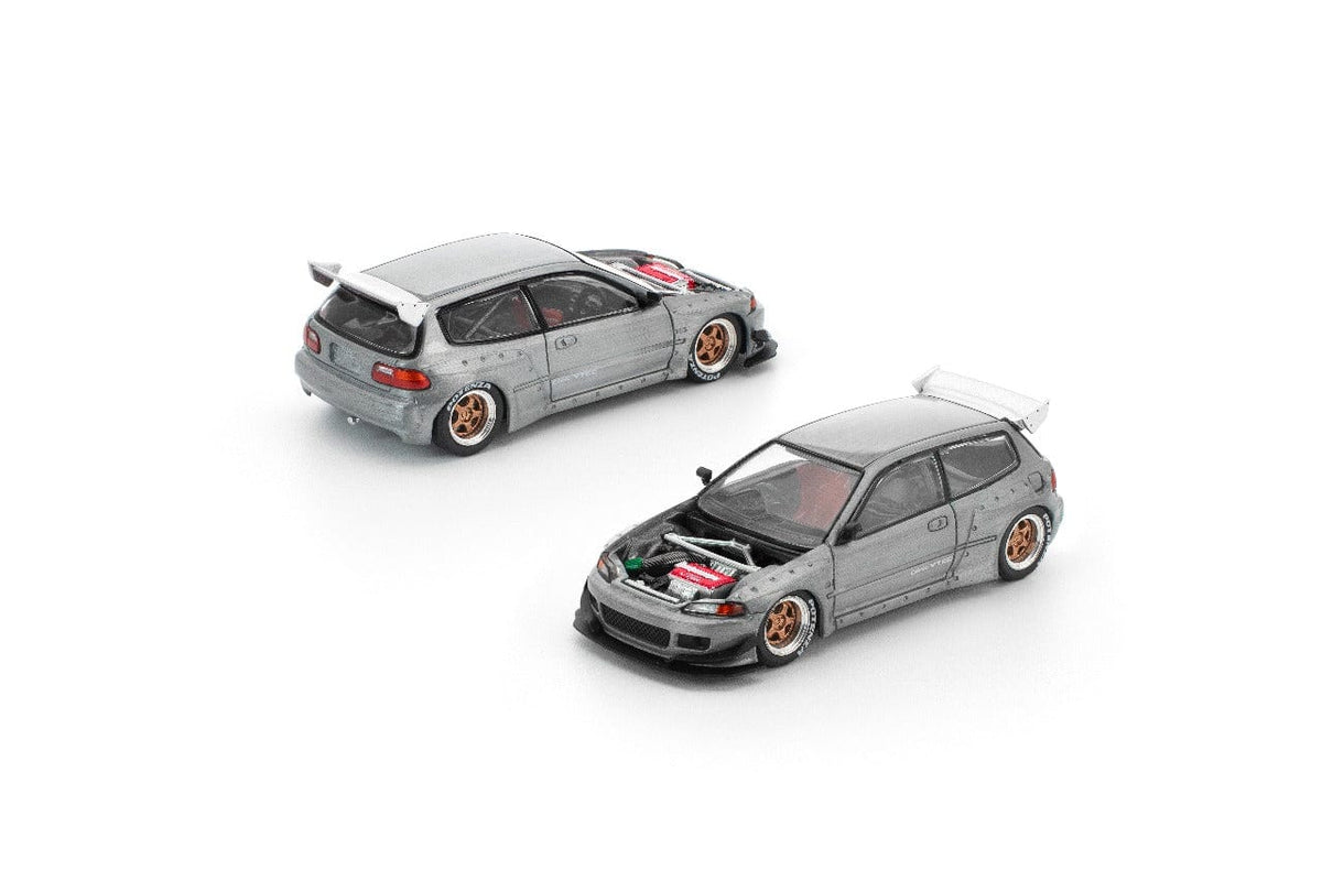 POP RACE 1/64 PANDEM CIVIC EG6 RAW METAL (enigma exclusive edition) PRE018