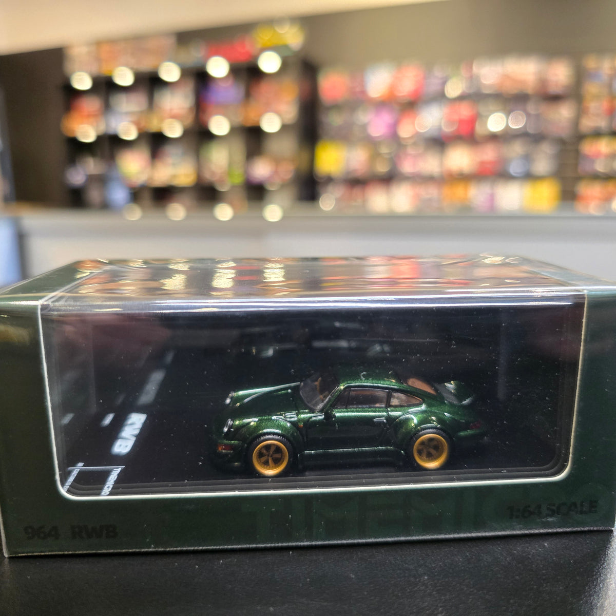 TimeMicro 1:64 RWB 964 Green Diecast Model Low Wing