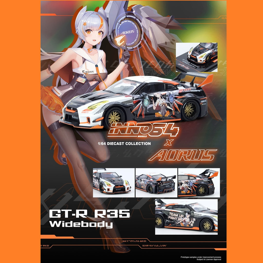 INNO64 1/64 GT-R R35 WIDEBODY AORUS X INNO64 Limited Edition IN64