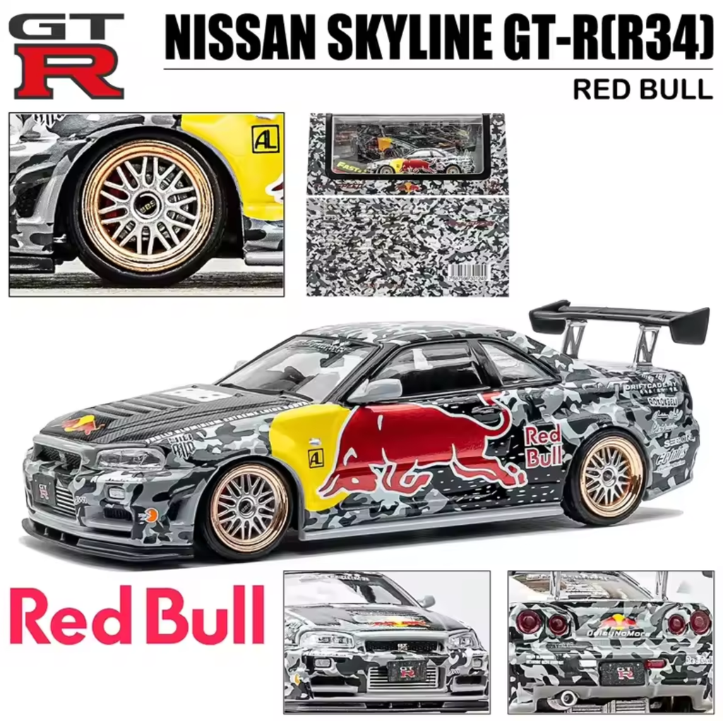 Fast Speed 1:64 Nissan Skyline GTR R34 Red Bull