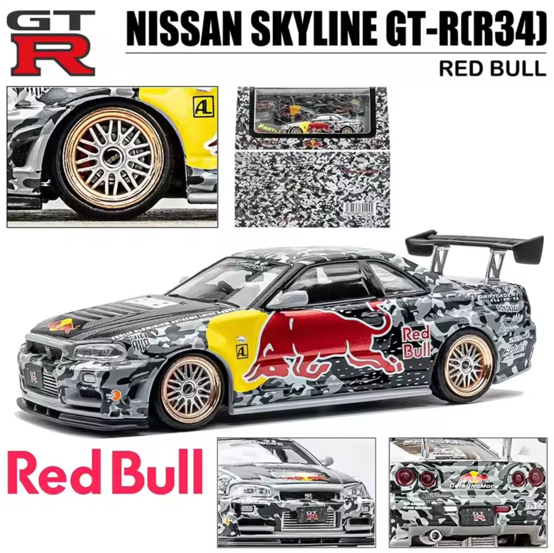 Fast Speed 1:64 Nissan Skyline GTR R34 Red Bull