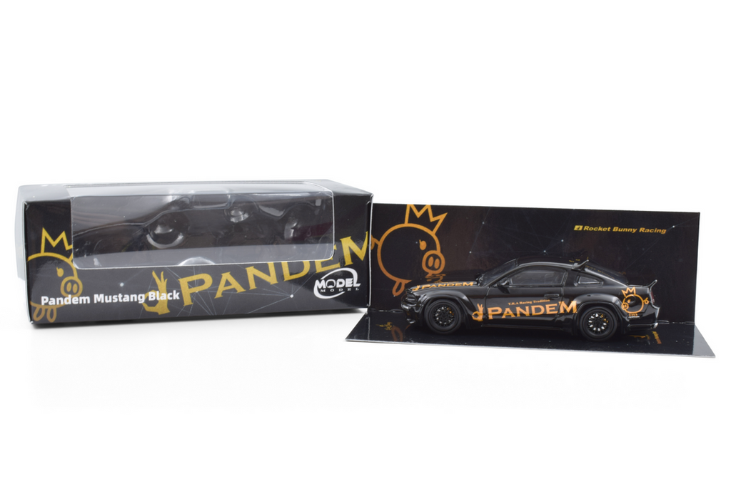 MODELMODEL 1/64 Pandem Mustang Black MM64-PM-002