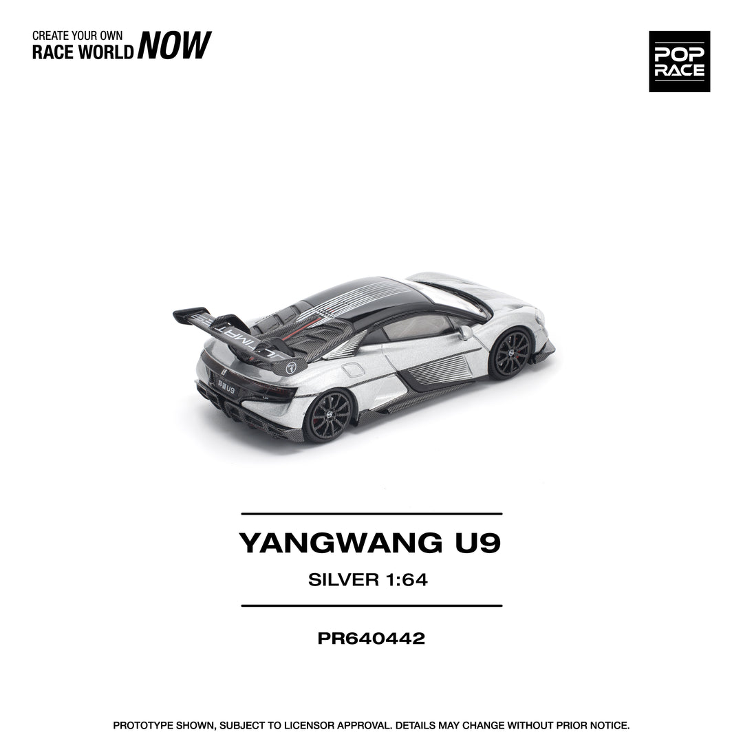 POP RACE 1/64 YANGWANG U9 - SILVER PR640442