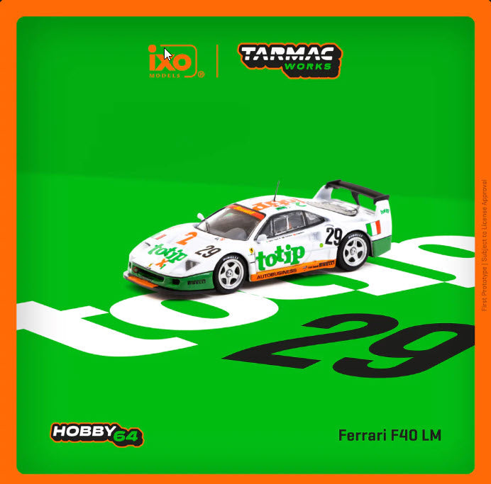 Tarmac Works 1:64 Ferrari F40 LM 24h of Le Mans 1994