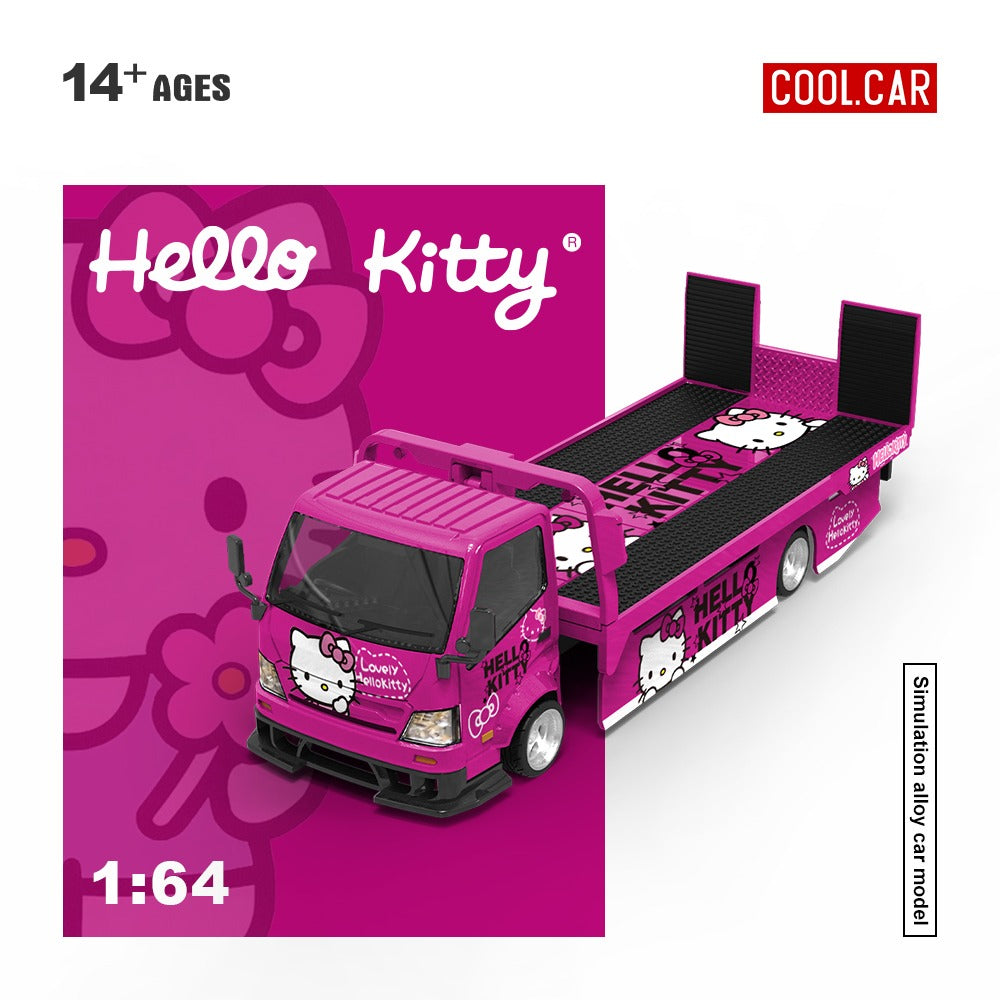 Coolcar 1:64 H300 Car Transport Hauler Pink Hello Kitty Livery