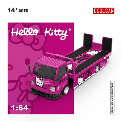 Coolcar 1:64 H300 Car Transport Hauler Pink Hello Kitty Livery