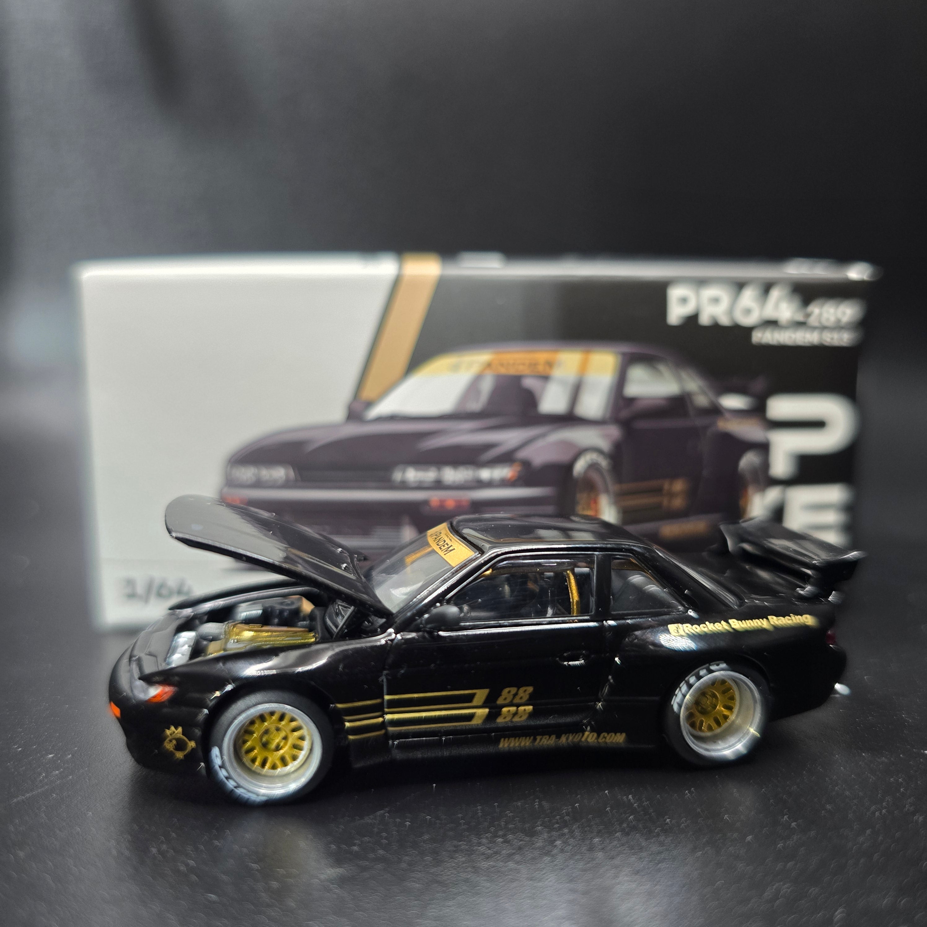 POP RACE 1/64 PANDEM SILVIA S13 - BLACK PR640289