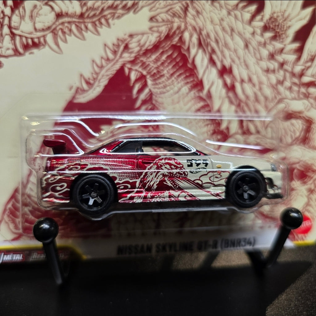 Hot Wheels Pop Culture Nissan Skyline Godzilla R34 Premium
