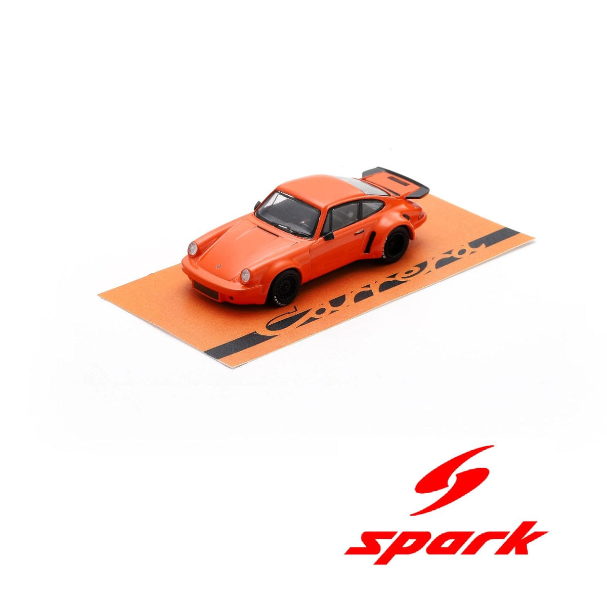 SPARK 1/64 Porsche 911 3.0 RSR (Jagermeister orange with black wheels)
