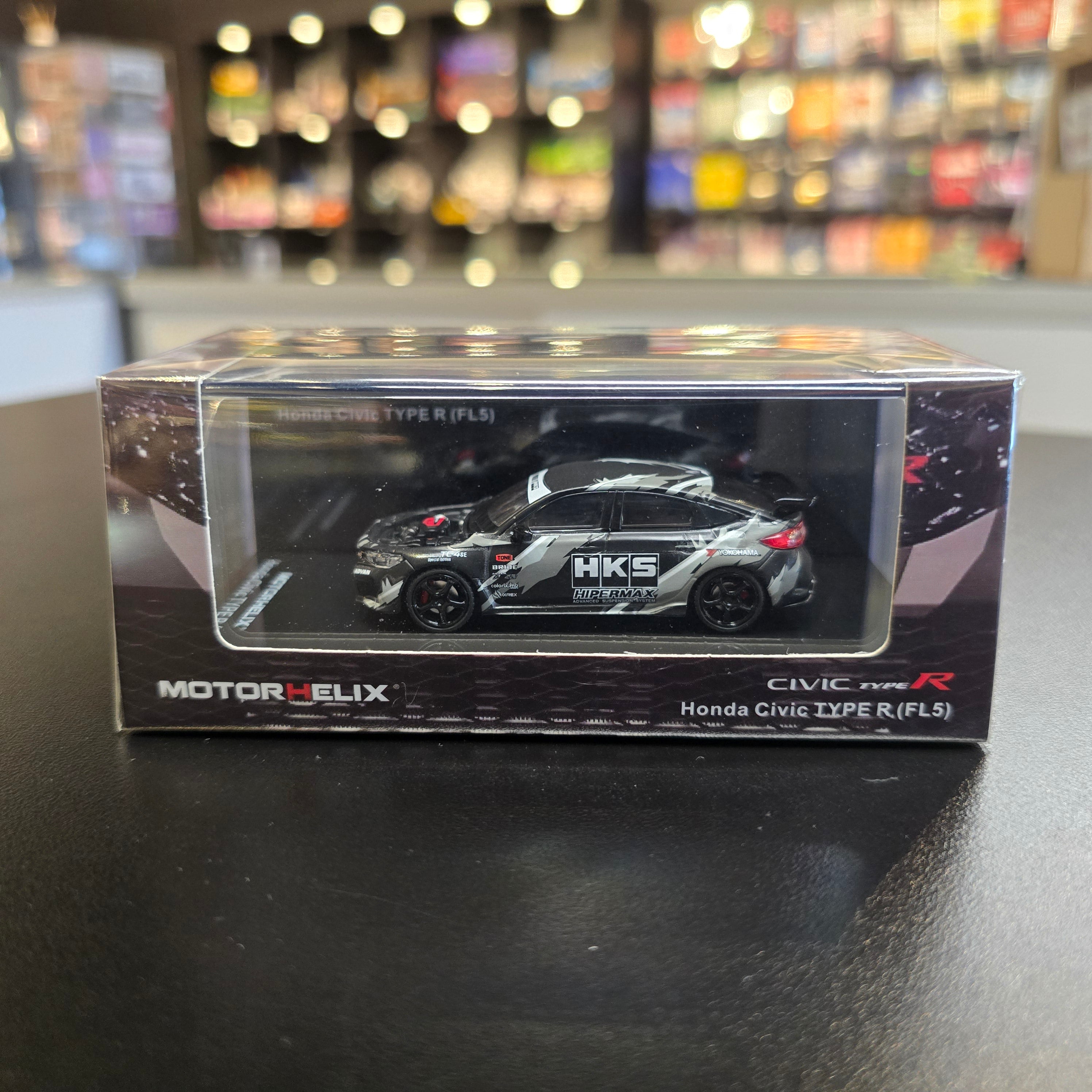 Motorhelix 1/64 Honda Civic Type R (FL5) HKS Livery Diecast