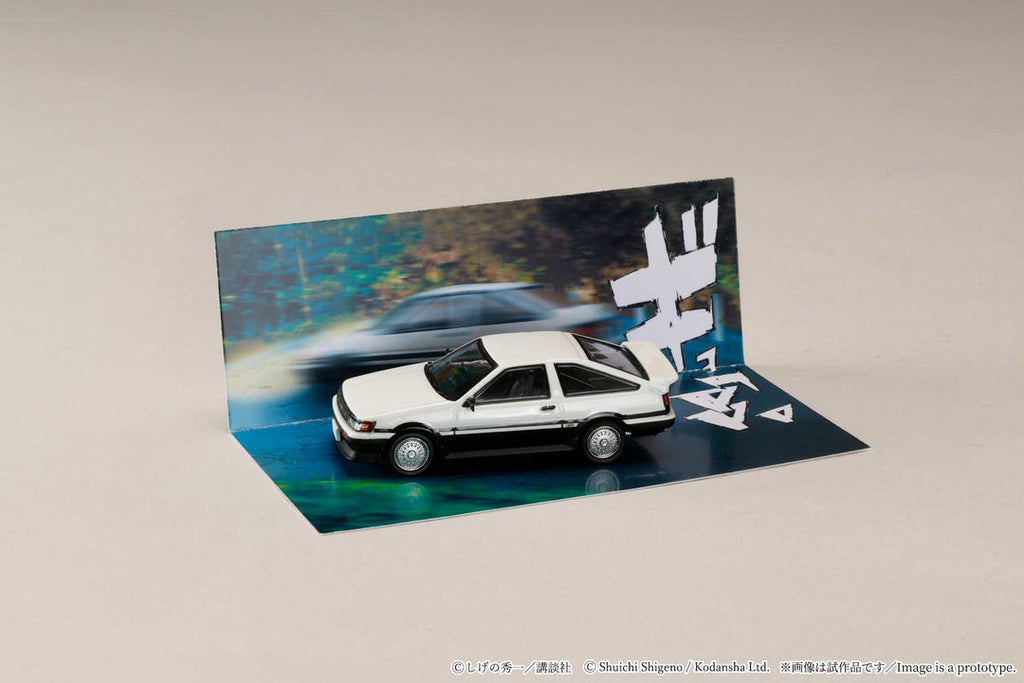 HOBBY JAPAN JDM64 1/64 Toyota COROLLA LEVIN (AE86) / Initial D Wataru Akiyama vs Takumi Fujiwara (Includes 2 random cards) HJDMD008B