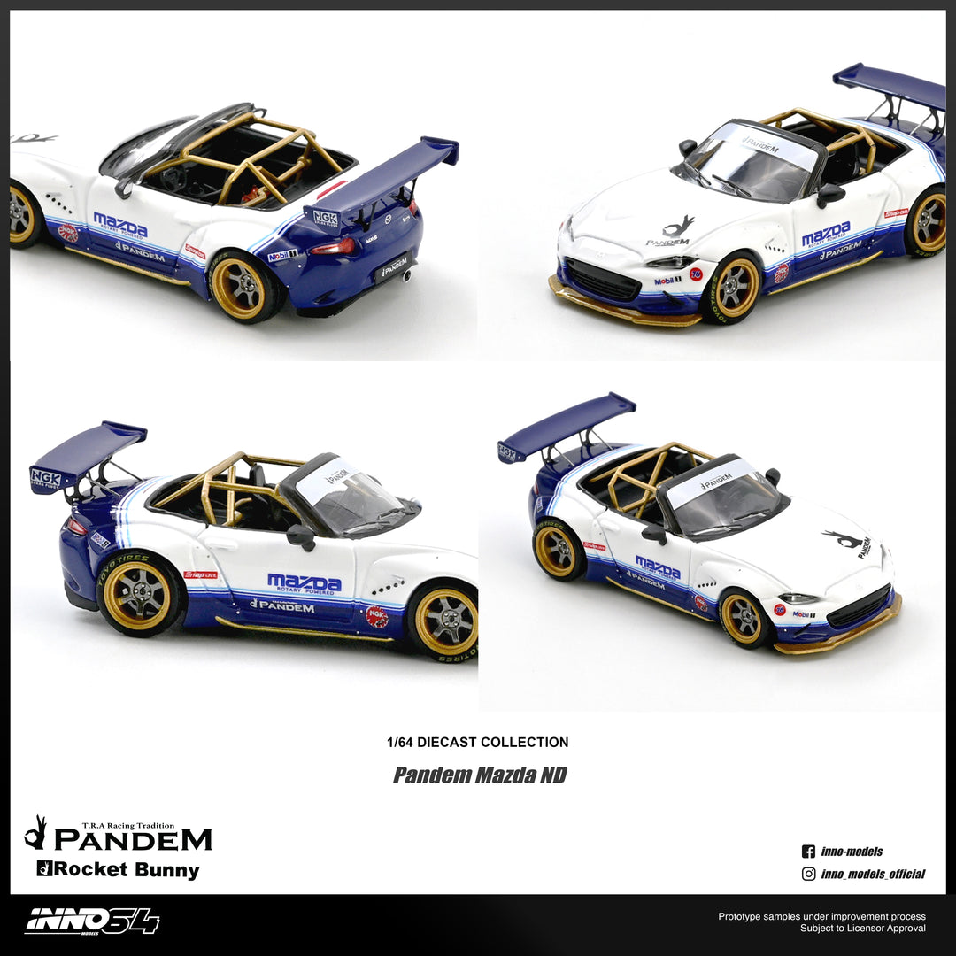 INNO64 1/64 Mazda MX-5 (ND) Miata
"PANDEM ROCKET BUNNY" V1.0 IN64-MX5P-ND-01