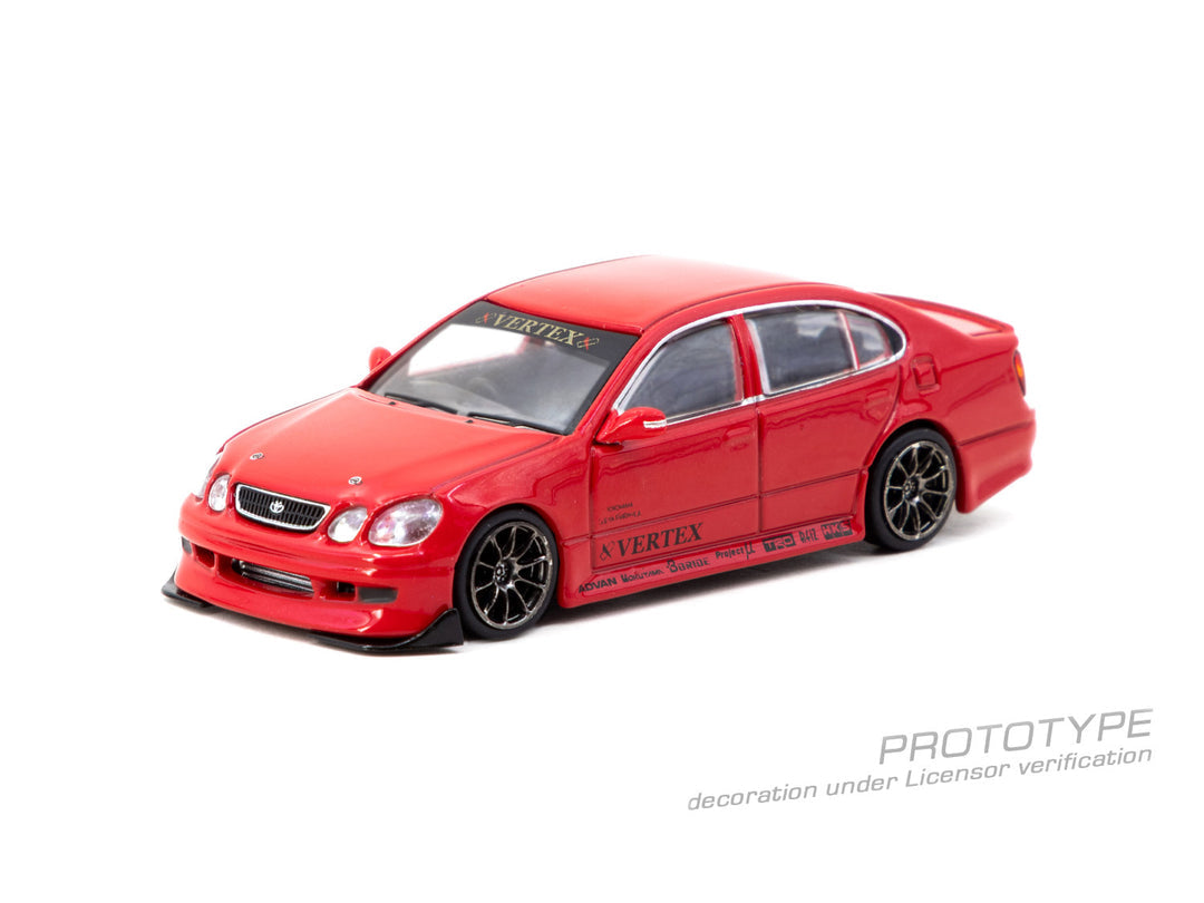 Tarmac Works 1:64 VERTEX Toyota Aristo JZS161 – Red – Global64 T64G-081-RE