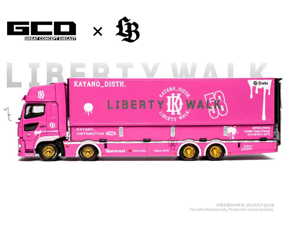 GCD 1/64 HINO 700 LB PINK - KAYANO DIST EDITION KS-093-738