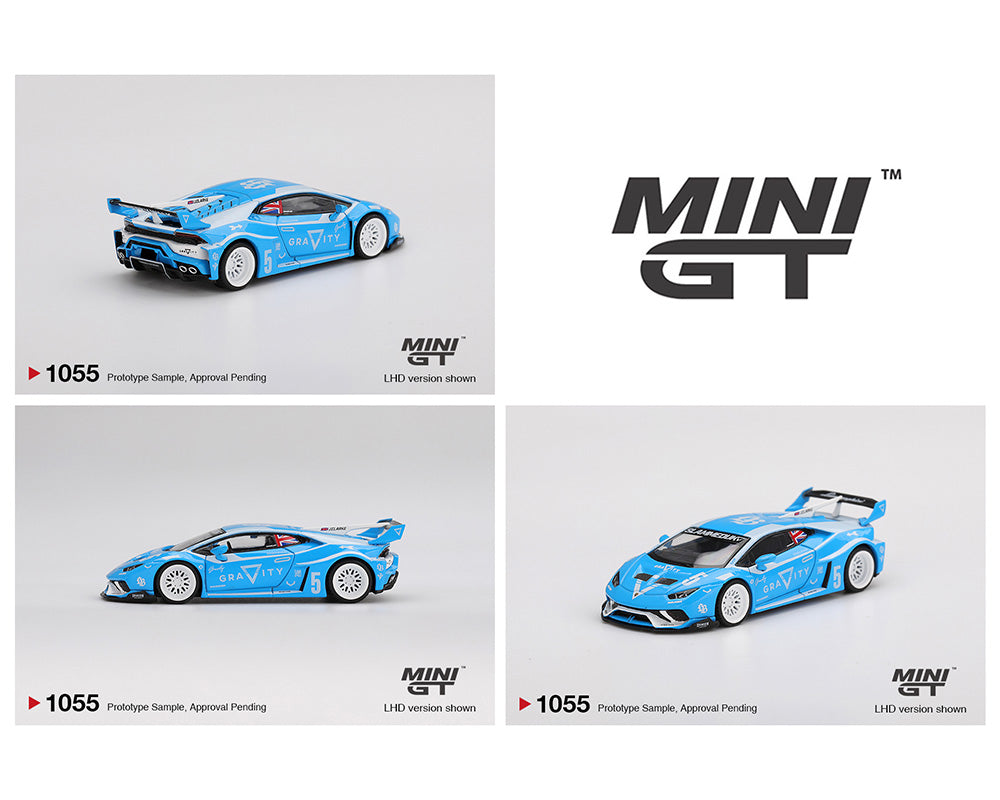 Mini GT 1:64 LB★WORKS Lamborghini Huracán GT GRAVITY – Blue 1055