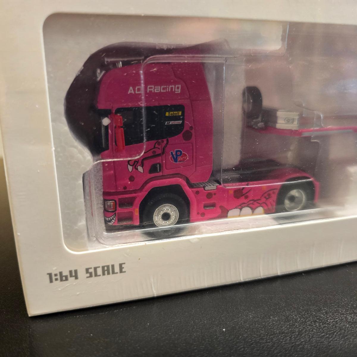 Supcar - Roxy Scania Flatbed Truck Hauler AO Racing Livery Roxy – 1:64 Cool Car Diecast Model