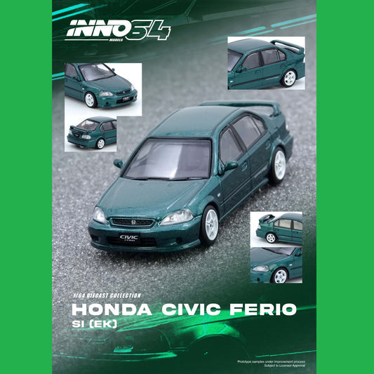 INNO64 1/64 HONDA CIVIC Ferio Si (EK) Green IN64-EKS-GREEN