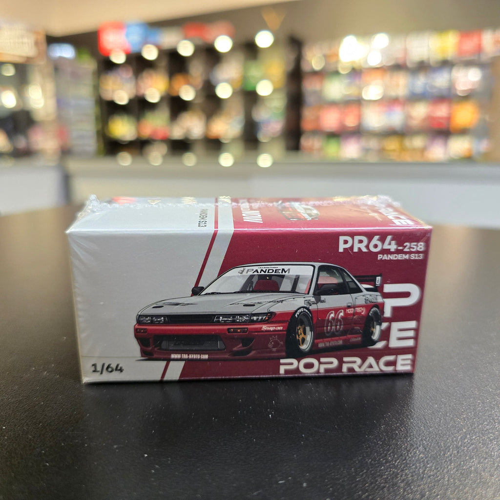 Pop Race 1:64 PANDEM NISSAN SILVIA S13 – MOONTECH RED – PR640258