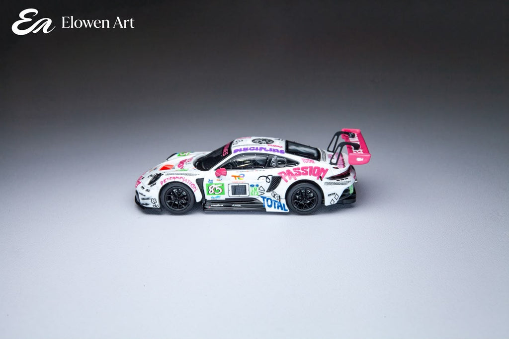 Elowen Art 1:64 Porsche 911 GT3 Diecast Model Iron Dames #85