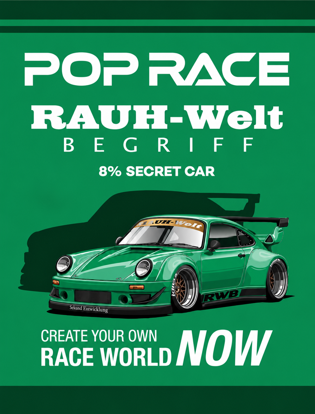 POPRACE 1/64 RWB 930 Green HEC 2026