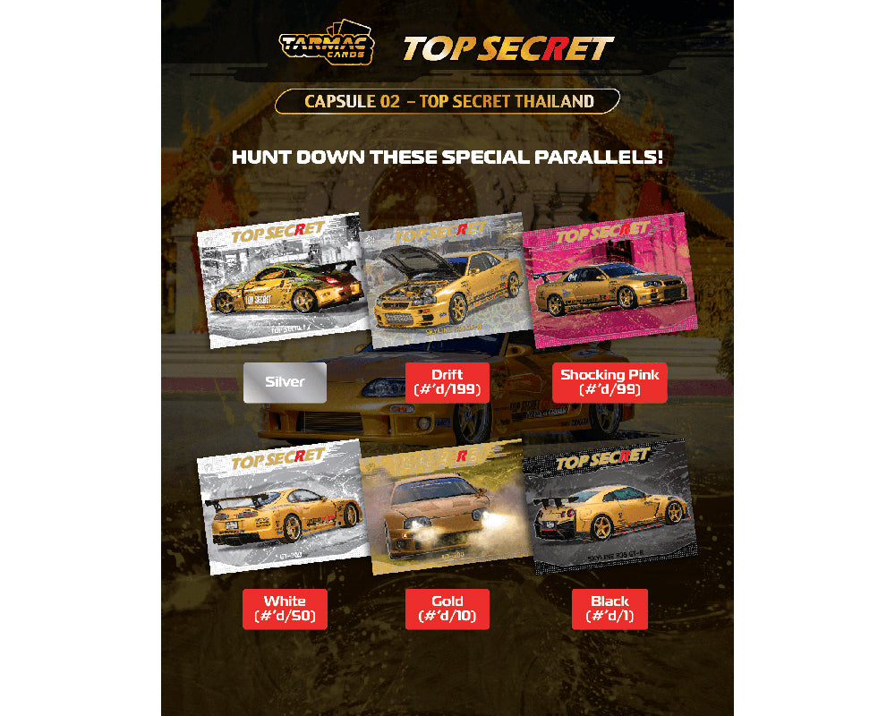 Pack of Tarmac Cards Top Secret Thailand Special Edition Collectible Trading Cards Capsule 02
