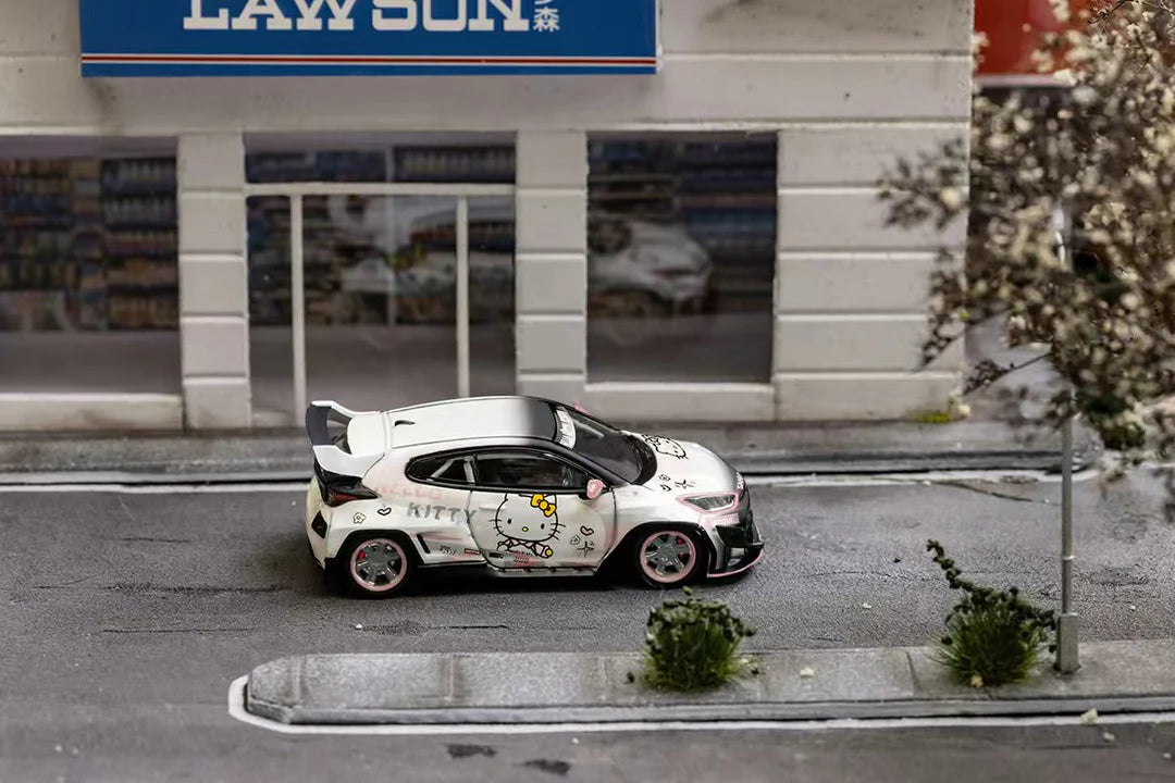 Fuji 1/64 Toyota GR Yaris Pandem Rocket Bunny widebody – Hello Kitty