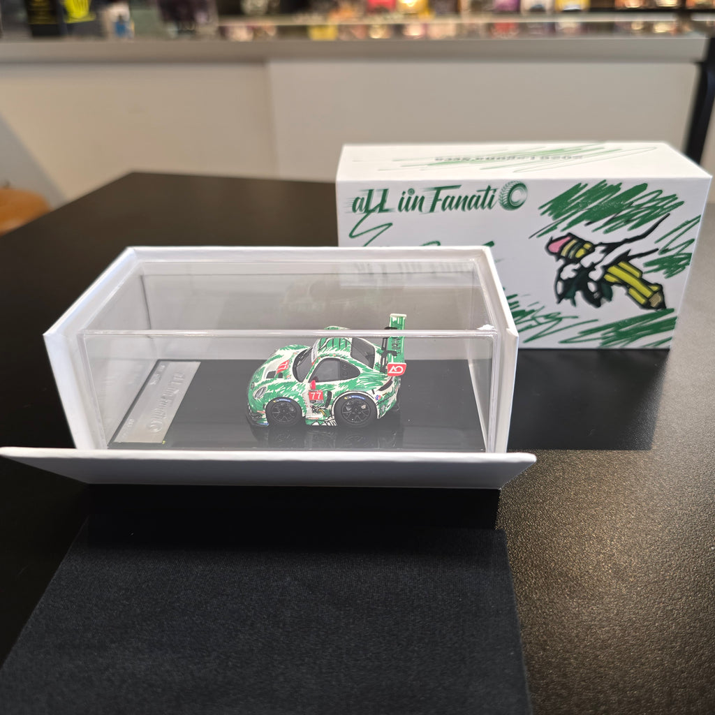 aLL iiN Fanatic 1:64 Q Version Sketchy Tooned Porsche GT3 Dinosaur