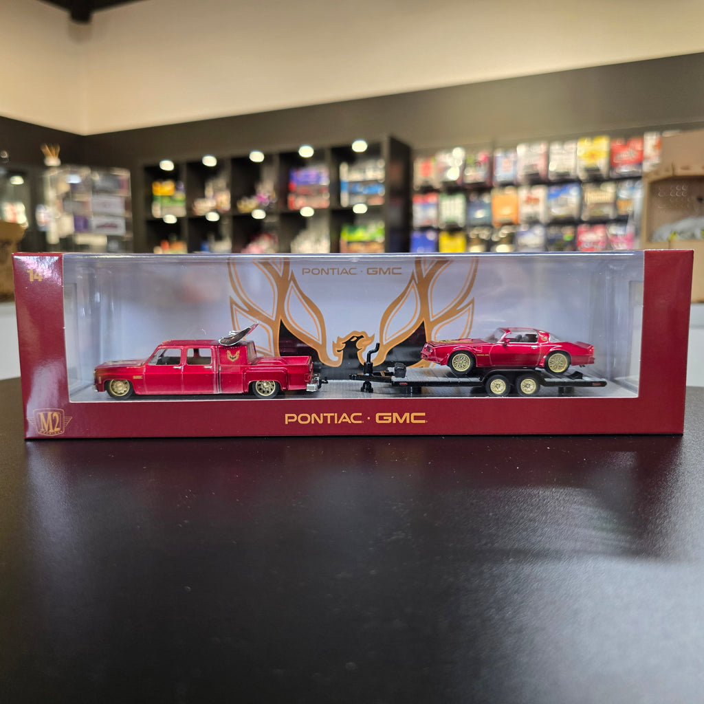 M2 Machines 1:64 Auto-Haulers 1977 GMC Sierra 3500 – Custom & 1977 Pontiac Firebird Trans Am