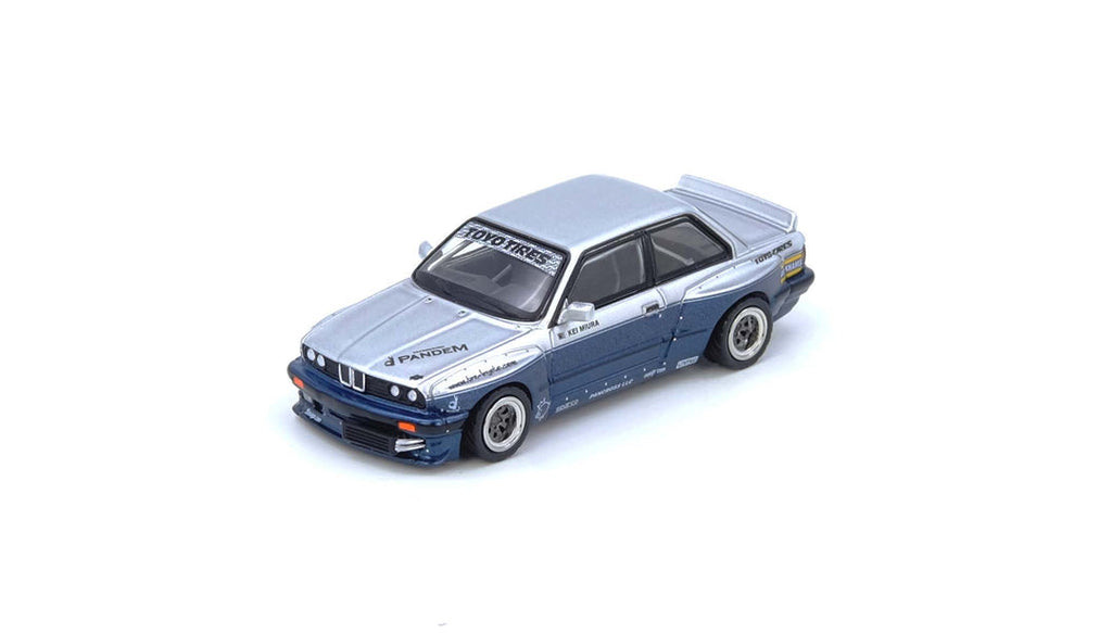INNO64 1/64 PANDEM E30 M3 Silver/Blue IN64-E30P-SILBLU