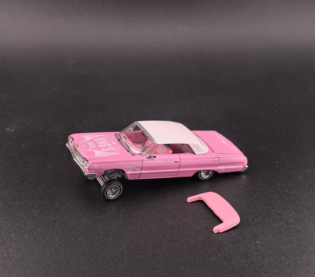 Fine Works 1/64 Chevy Impala West Coast Bouncing Cars Black Graffiti Ordinary