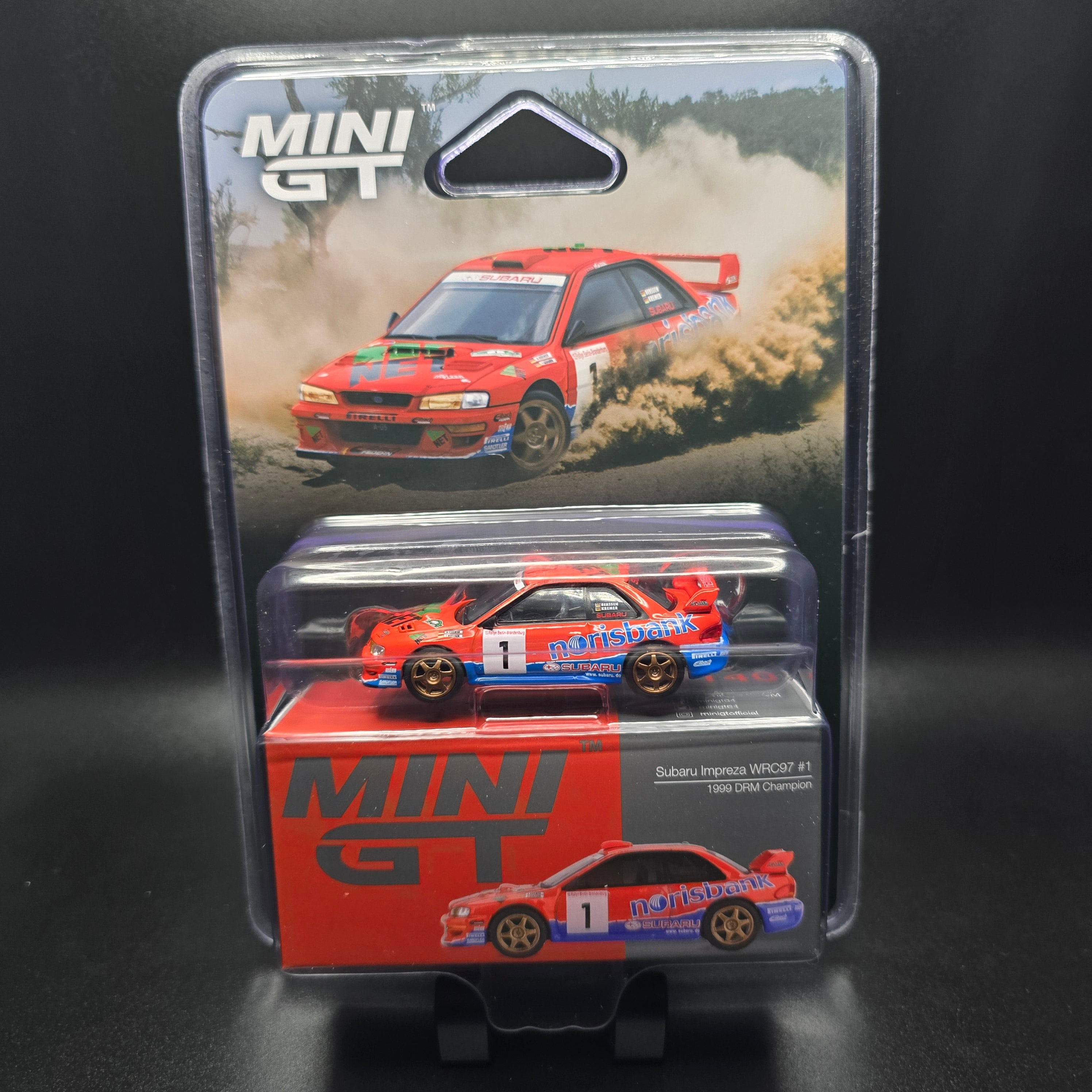 Mini GT 1:64 Subaru Impreza WRC97 #1 1999 DRM Champion 1140