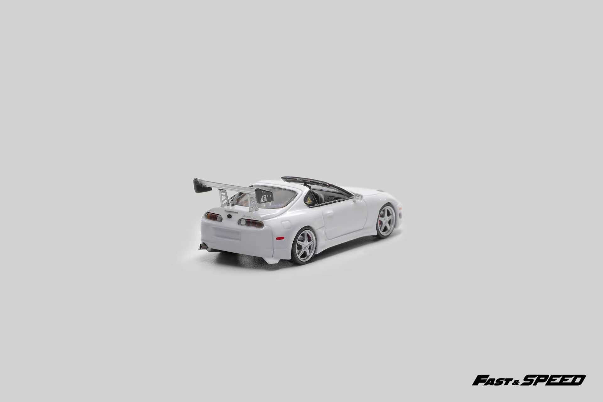 Fast Speed 1/64 Supra MK4 Targa Roadster Diecast Model White