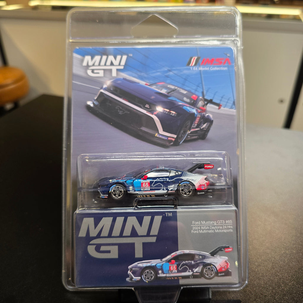 Mini GT 1:64 Ford Mustang GT3 #65 Ford Multimatic Motorsports 2024 IMSA Daytona 24 Hrs