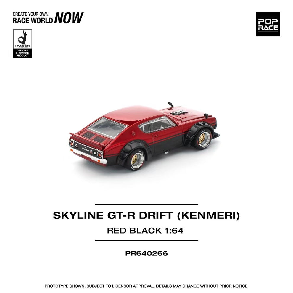 POP RACE 1/64 KPGC110 KENMERI - RED/BLACK PR640266