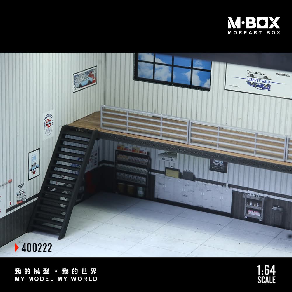 Moreart MBOX Shipping Container Repair Shop Scene Diorama Model K