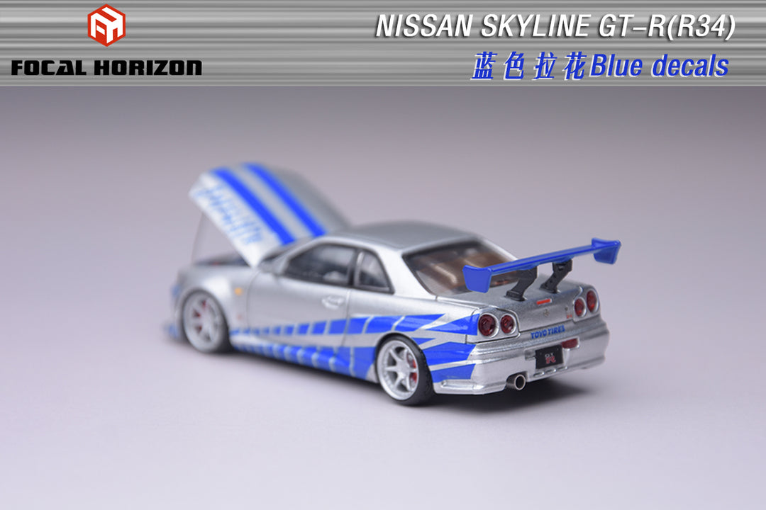 Focal Horizon 1:64 Nissan Skyline GTR R34 Fast & Furious Movie of C-West Version