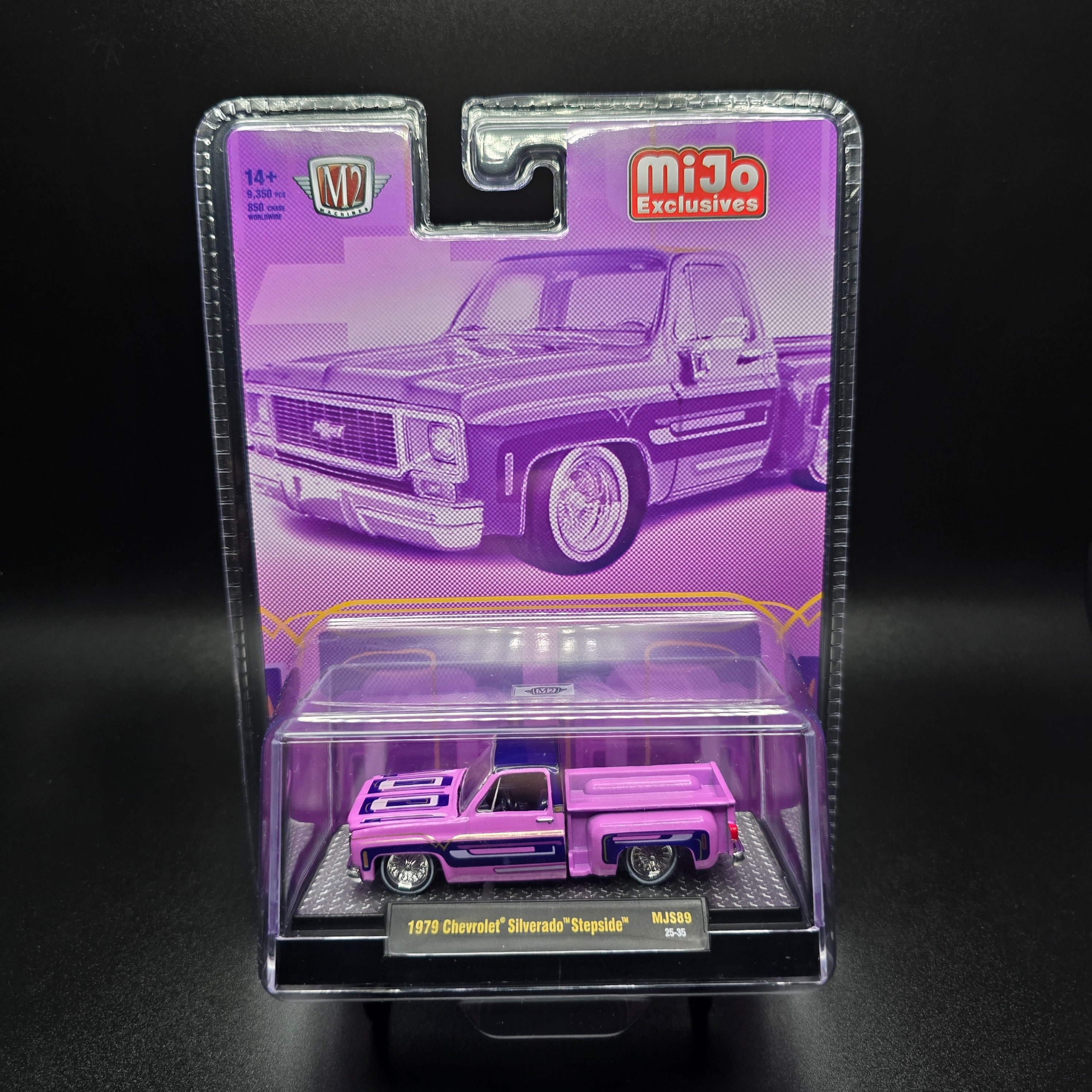 M2 Machines 1979 Chevrolet Silverado Stepside Lowrider Purple Square Body Truck