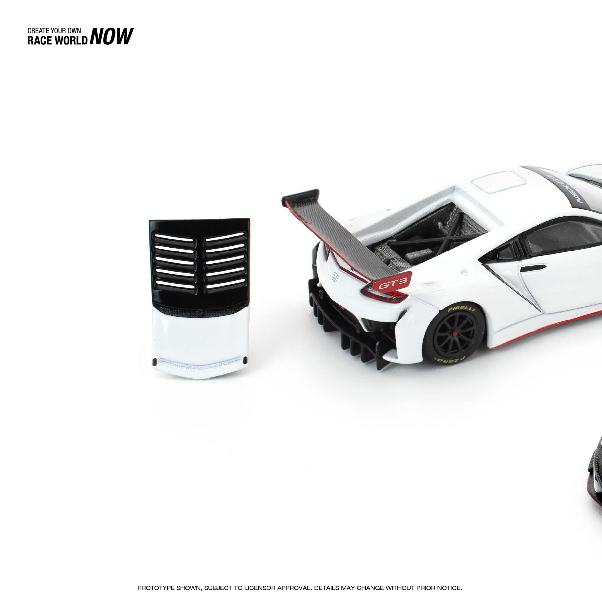 POP RACE 1/64 HONDA NSX GT3 EVO22 - WHITE PR640280