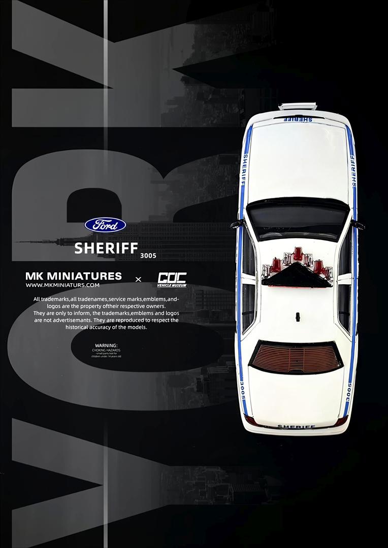 MK Miniatures 1/64 Crown Victoria Sheriff