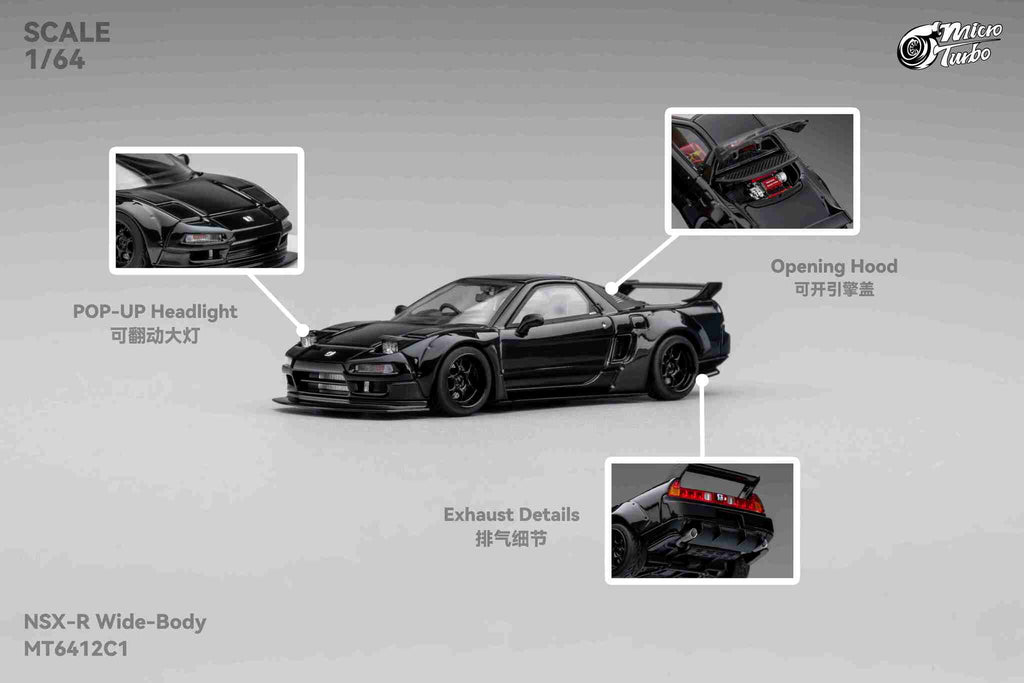 MicroTurbo - 1/64 Custom NSX Wide Body - Gloss Black