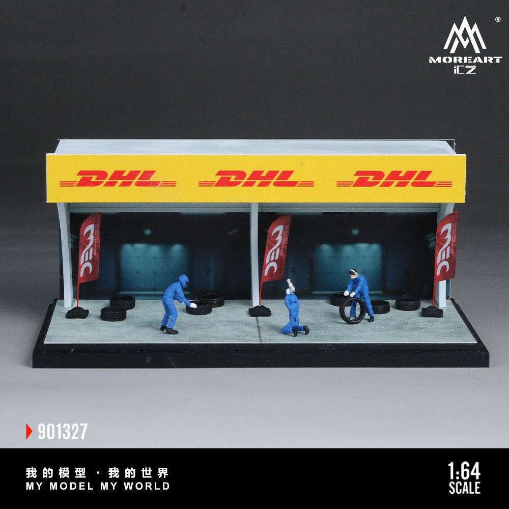 Moreart 1:64 Racing Station Pit Stop DHL Diorama