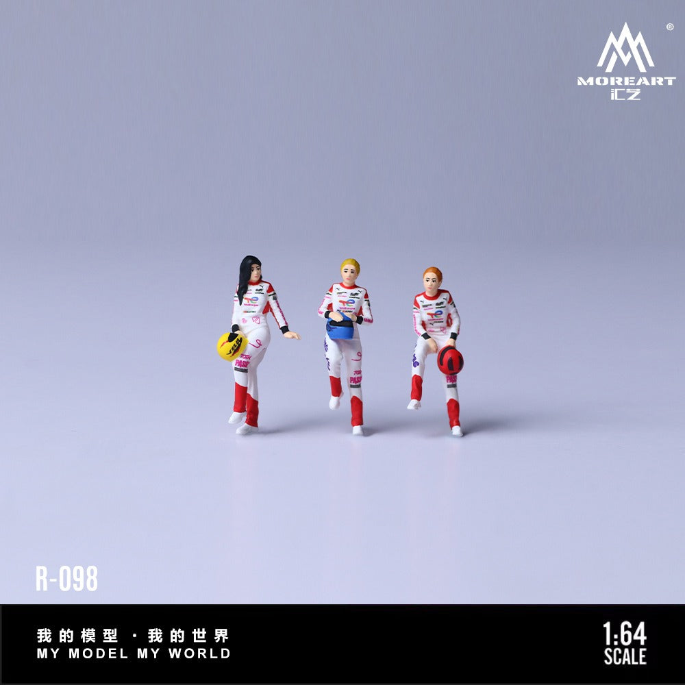 MoreArt 1:64 Iron Dames Racing Driver Doll Set - Realistic Resin Model